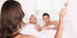 Wife discovering husband with another woman, illustrating a common scenario in why people chea